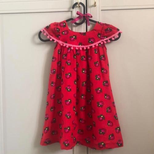 فستان شالكي أحمر