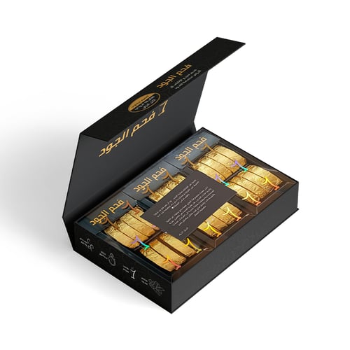 فحم الجود البيضاوي سريع الاشتعال ذهبي مخصص للعود ب...