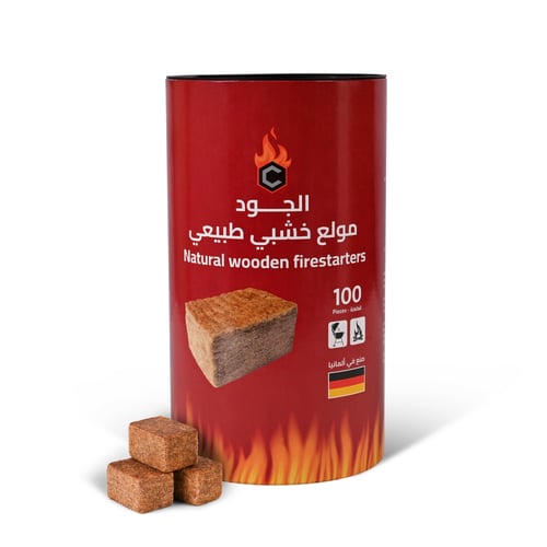 مولع ألماني خشبي طبيعي 100 قطعة