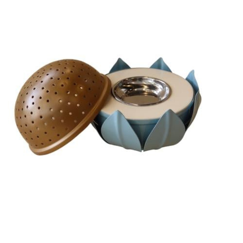 مبخرة وردة اللوتس كبير - أزرق