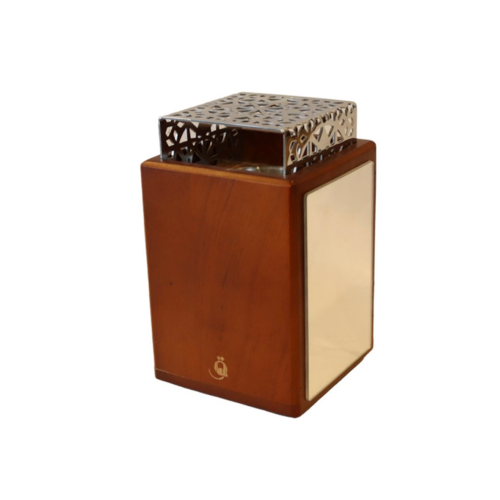 مبخرة نمق بغطاء منقوش فضي