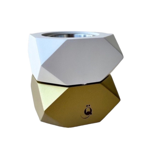 مبخرة أزهى أبيض وذهبي