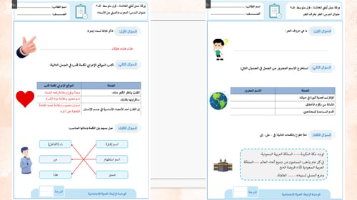 لغتي اول متوسط-الفصل الدراسي الثاني