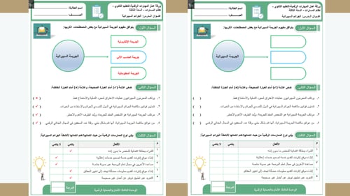 المواطنة الرقمية ثالث ثانوي