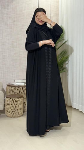 عباية ديم اسود + طرحه