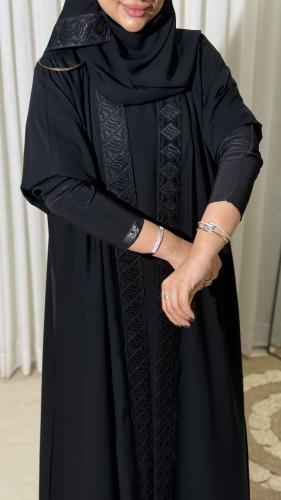عباية ديم اسود + طرحه