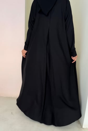 عبايه كلوش قماش كريب + طرحه