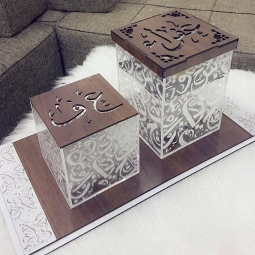 طقم مباخر خشبي