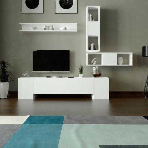 طاولة تلفزيون ابيض-موديل tv43