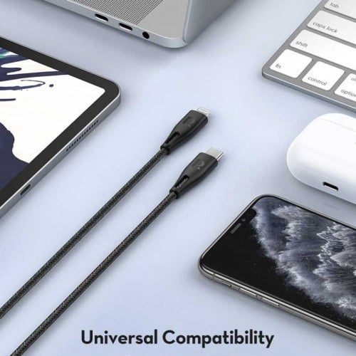 كيبل ايفون PD الشحن السريع Lightning to USB-C قماش...