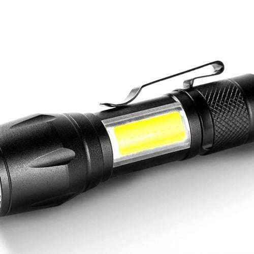 مصباح كشاف متوسط الحجم ال أي دي يدوي قابل للشحن مع...