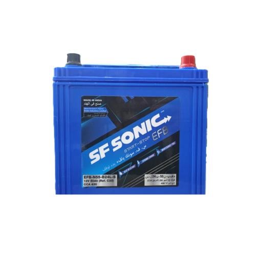 بطارية اس اف سونيك 50 امبير EFB توقف تشغيل ضمان 18...