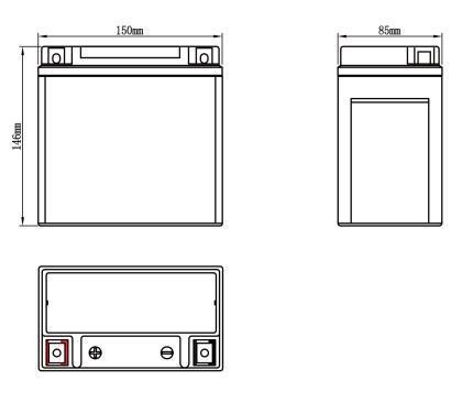 بطارية دباب 14.5 امبير 12 فولت YTX14A-BS فيتنامي ق...