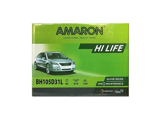 بطارية امارون 80 امبير ضمان سنة هندي AMARON MF105D...