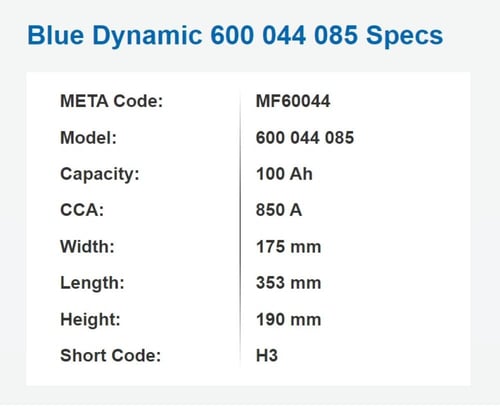 بطارية فارتا 100 امبير أسباني VARTA BLUE DYNAMIC 1...