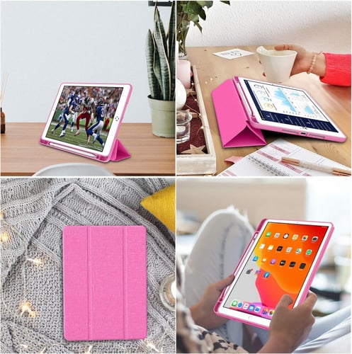 غطاء جراب حماية ابل ايباد 10.2 انش مع حامل قلم مسن...