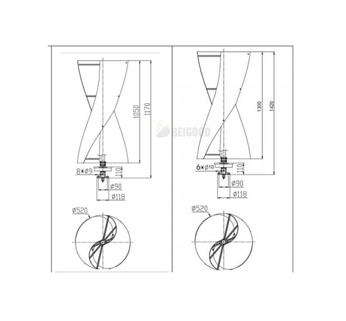 مولد كهرباء من الرياح 5 كيلو وات ساعه 120 كيلو وات...