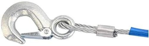 حبل سحب جر السيارة فولاذي طول 4 متر مع خطاف أمان ع...