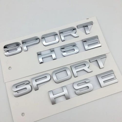 شعار حروف SPORT HSE لسيارات لاند روفر رصاصي لماع