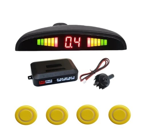 طقم حساسات خلفية لجميع أنواع السيارات مع شاشة توجي...