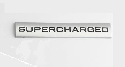 شعار حروف SUPERCHARGED لسيارات لاند روفر رصاصي اسو...