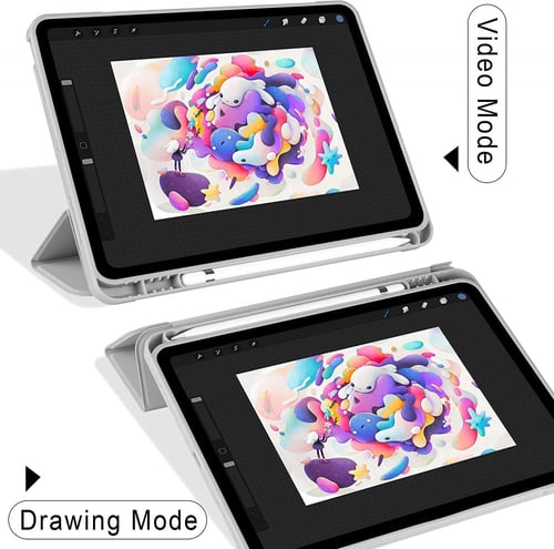 غطاء جراب حماية ابل ايباد 10.2 انش مع حامل قلم مسن...