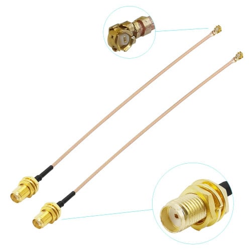 عدد 2 وصلة SMA مؤنث الى IPEX1 مؤنث 1 رأس نوع Y لرب...