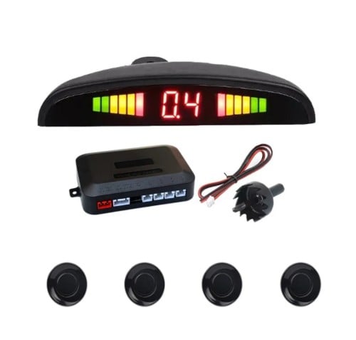 طقم حساسات خلفية لجميع أنواع السيارات مع شاشة توجي...