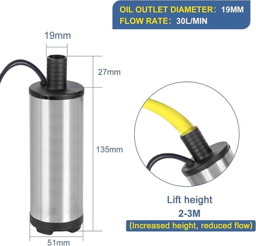 مضخة غاطسه ستنلس ستيل لضخ وقود ديزل زيت مياه يعمل...