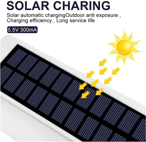 مصباح LED77 خارجي يعمل بالطاقة الشمسية مع مستشعر و...