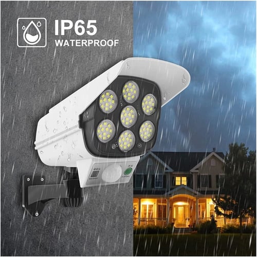 مصباح LED77 خارجي يعمل بالطاقة الشمسية مع مستشعر و...