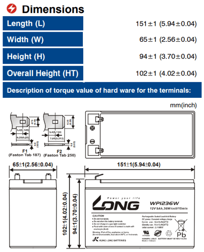 بطارية فيتنامي 9 امبير 12 فولت قابلة لإعادة الشحن...