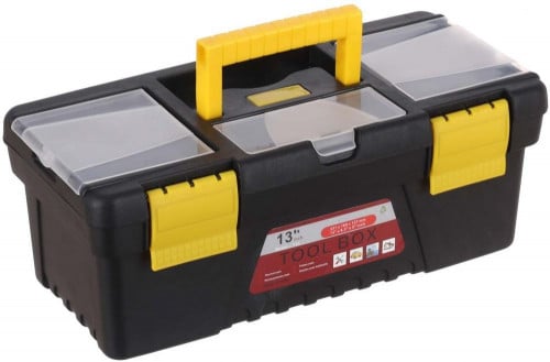 صندوق عدد من البلاستيك 12 بوصة مع صينية بمقبض مريح...