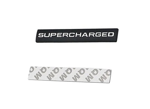 شعار حروف SUPERCHARGED لسيارات لاند روفر أبيض اسود
