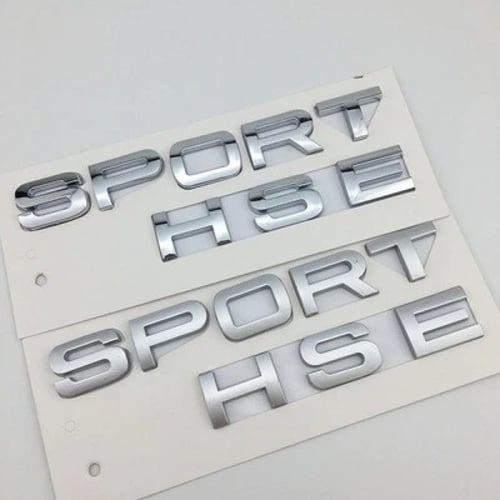 شعار حروف SPORT HSE لسيارات لاند روفر رصاصي مطفي
