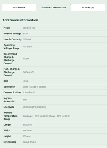 بطارية Swift ليثيوم 100 أامبير 48 / 51.2 فولت 5 كي...