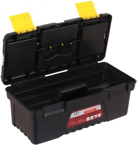 صندوق عدد من البلاستيك 13 بوصة مع صينية بمقبض مريح...