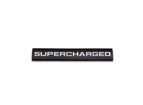 شعار حروف SUPERCHARGED لسيارات لاند روفر أبيض اسود