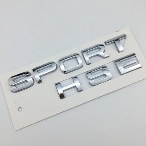 شعار حروف SPORT HSE لسيارات لاند روفر رصاصي لماع