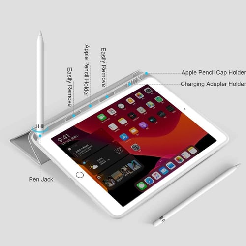 غطاء جراب حماية ابل ايباد 10.2 انش مع حامل قلم مسن...