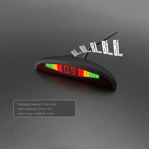 طقم حساسات خلفية لجميع أنواع السيارات مع شاشة توجي...