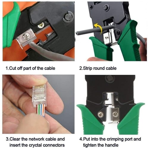 زرادية 3 في 1 كبس طرفيةRJ45 RJ11 RJ12 وقطع وثني وت...