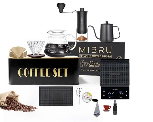 مجموعة V60 تحضير القهوة المقطرة 9 في 1 مع صندوق مع...