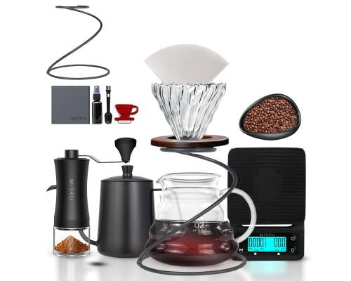 مجموعة V60 قهوة مقطرة مع قاعدة تقطير