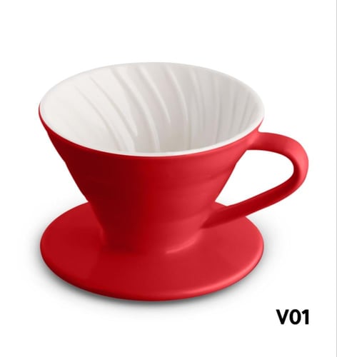قمع تقطير V60 سيراميك مقاس 01 الوان متعددة