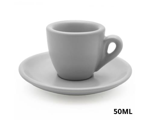 كوب قهوة اسبريسو سيراميك 50مل رمادي مطفي