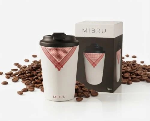 كوب قهوة 12oz مطلي بالسيراميك – شماغ سعودي