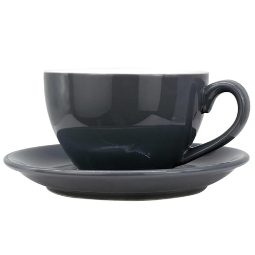 كوب قهوة مع صحن رمادي 150 مل