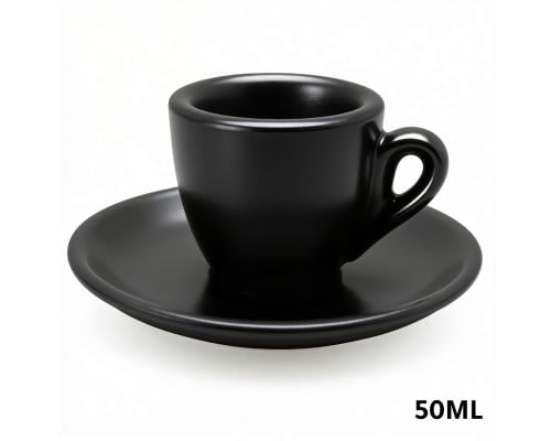 كوب قهوة اسبريسو سيراميك 50مل اسود مطفي
