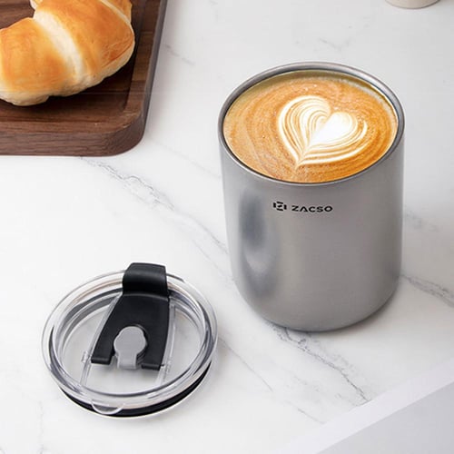 كوب قهوة بجدار مزدوج حافظ للحرارة ستيل 230 مل